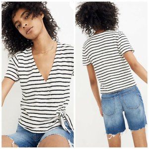 Texture & Thread Striped Wrap Knit